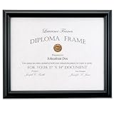 Lawrence Frames 11 by 14-Inch Black Diploma Frame, Domed Top