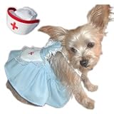 ER Nurse Red Cross Dog Dress Outfit XXS