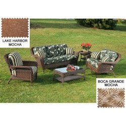 Laguna Beach Outdoor Living - Attune Olive Set (Java/Attune Olive) (35H x 81W x 36D)