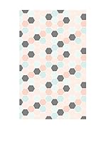 Huella deco Alfombra de Vinilo (Rosa/Multicolor)