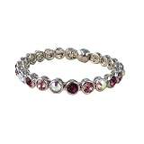 Bracelet-B205-BangleStyle-Swarovski(tm)CrystalStones-MagneticClosure~AmethystMix(Purple)