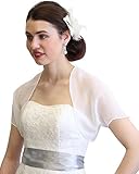 Tion Bridal Women's Chiffon Bolero, White