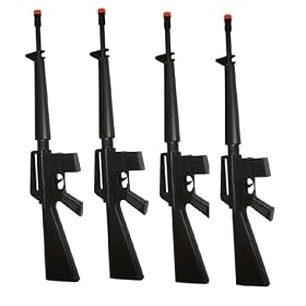 Lot of 4 Kids Toy M16 Rifle Machine Guns