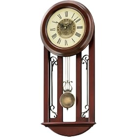 Seiko Wall Pendulum Clock Dark Brown Case Westminster/Whittington Chime  #QXH041BLH