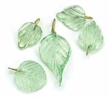 Glass Leaf Bead Mix - 25gr/Celery