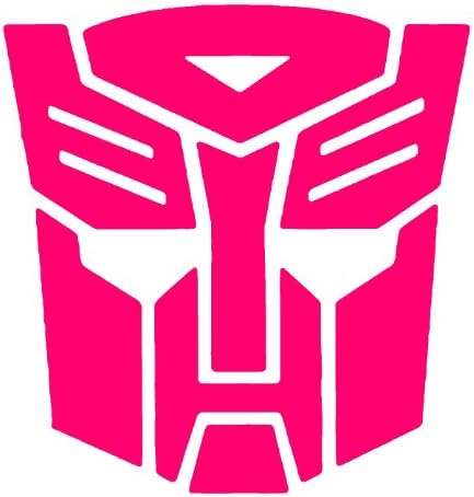 Transformers Autobot 6 inch Vinyl Decal Sticker HOT PINK