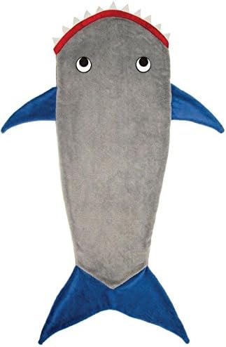 Shark Tail Blanket - Super Soft &amp; Warm Minky Fabric Funny Shark Sleeping Bag by SVDCom - Grey and Navy Blue color - Perfect Gift for Kids and Teens (Ages 3-12)