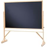 Quartet Reversible Black Melamine Chalkboard, 4 x 6 Feet, Includes Accessory Rail, Hardwood Frame (WTR406-810)