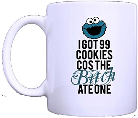 Ceramic White Mug Tea Mug Coffee Cup 3.23"*3.74"Cookie Monster Print