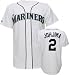 Kenji Johjima White Majestic MLB Home Replica Seattle Mariners Jersey - X-Large