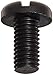 Nylon 6/6 Pan Head Machine Screw, Black, Slotted Drive, #2-56 Thread Size, 1/2