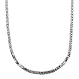 Oxidized Sterling Silver 2.5-mm Round Wheat Bali Chain
