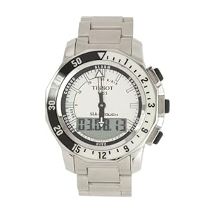 Tissot Men's T0264201103100 Sea Touch Quartz Chronograph Touch Screen White Dial Watch