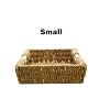 BRAND NEW SEAGRASS STORAGE BASKET WITH WOOD HANDLES SMALL - HANDLE COLOUR MAY VARY