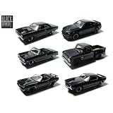 Set of 6 Black Bandit Collection 1 64 Series 2 by Collectable Diecast
