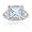 Sterling Silver 3.35ct. TGW Blue Topaz and CZ Square Ring