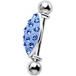 Blue Ferido Crystal Eyebrow Ring