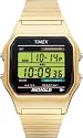 Timex Men's Classic Digital Gold-Tone Expansion Band Stainless Steel Bracelet Watch #T78677