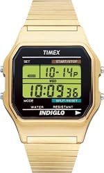 Timex Men's T78677 Classic Digital Gold-Tone Expansion Band Stainless Steel Bracelet Watch