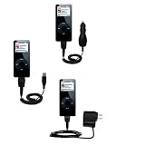 Deluxe Kit for the Apple Nano (2GB) includes a USB cable with Car and Wall Charger - Gomadic Brand w/ TipExchange Technology