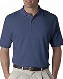 UltraClub Men's Egyptian Interlock Ring-Spun Polo Shirt, Indigo, XX-Large UltraClub Men's Egyptian Interlock Ring-Spun Polo Shirt, Indigo, XX-Large