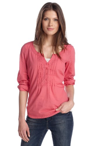 edc by ESPRIT Damen Bluse  012CC1F005, Gr. 34 (XS), Pink (bright blush 639) Preisvergleich