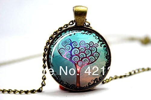 Pretty Lee 2015 Fashion Tree Of Life Pendant Swirl Tree Woodland Jewelry Glass Photo Cabochon Necklace 2909 Christmas gift