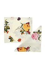 COINCASA Set Servilleta 2 Uds. Nata/Multicolor 42 x 42 cm