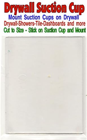 2-Pak - 3.25'' by 4'' Dashboard Drywall Suction Cup Buddy Cut to Size Mounting Sticky Pad to Mount Your Suction Cups on Drywall Shower Tile Dashboards and more