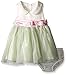 Bonnie Baby Baby Girls' Satin To Tulle Ribbon Waist Dress