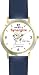 Habit 6 - Synergize (English Text) - DELUXE TWO-TONE WATCH from THE 7 HABITS - WATCH COLLECTION BY WATCHBUDDY&reg; - Arabic Numbers - Blue Leather Strap-Size-Women's Size-Small