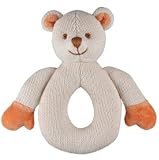 Miyim Simply Organic Knit Rattle Teether, Bear, 0-3 Months