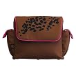 Fleurville Re-Run Messenger Diaper Bag in Choc/Pnk