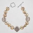 Czechoslovakian Glass and Hills Tribe Sterling Silver Bead Toggle Bracelet, #9550