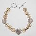 Czechoslovakian Glass and Hills Tribe Sterling Silver Bead Toggle Bracelet, #9550