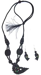 Necklace and Earring Set Terracota Jewelry (mnklcs006)