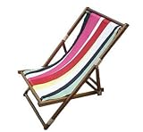 Outdoor Living : Set of six Hardwood folding Garden Furniture Deck Chair