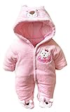 (ラボーグ)La vogue 新生児 ベビー服 綿服 コスチューム 衣装 足つきとフード付 長袖 子供用 着ぐるみ 赤ちゃん もこもこ カバーオール 可愛い 62 ウサギ柄 ピンク