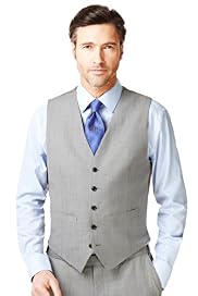 Regular Fit 5 Button Wool Blend Lightweight Waistcoat