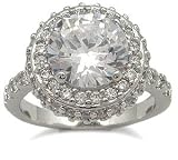 3 Carats Prong Set CZ Engagement Ring
