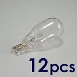 12-Pack 12V 4W T5 Wedge Base Replacement Bulb, T5, Low Voltage, 12XT5-12V-4W