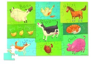 Childrens Toyshop  Toys : Barnyard Floor Puzzle, 34 Pieces