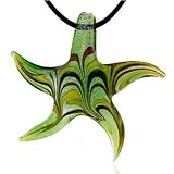 Search : Green Starfish Murano Glass Necklace Pendant Gift
