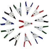 Set of 10 Color-Coded 2" Steel Spring Clips Clamps - PVC Dipped