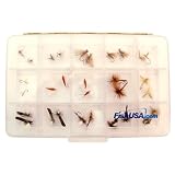 Trout Dry Fly Assortment with 15 Compartment Clear Box