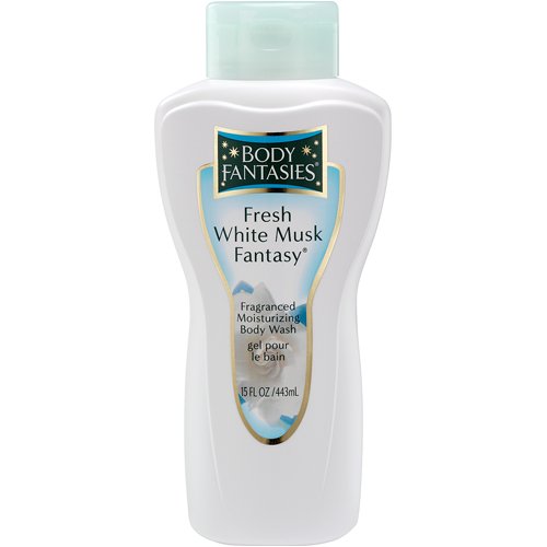 Fresh White Musk Fantasy by Parfums De Coeur for Women. Fragranced Moisturizing Body Wash 15 Oz / 443 Ml