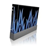 Blue Neon Flames Design Skin Decal Sticker for Nintendo Wii Body Console