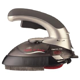 Home-Tek Multi Use Travel Iron/Garment Steamer & garment brush attachment (DUAL VOLTAGE IDEAL FOR ABROAD)