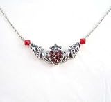 Claddagh Irish Sterling Silver Friendship Necklace