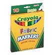 BINNEY & SMITH / CRAYOLA Fabric Markers, Ten Assorted Bright Colors, 10/box